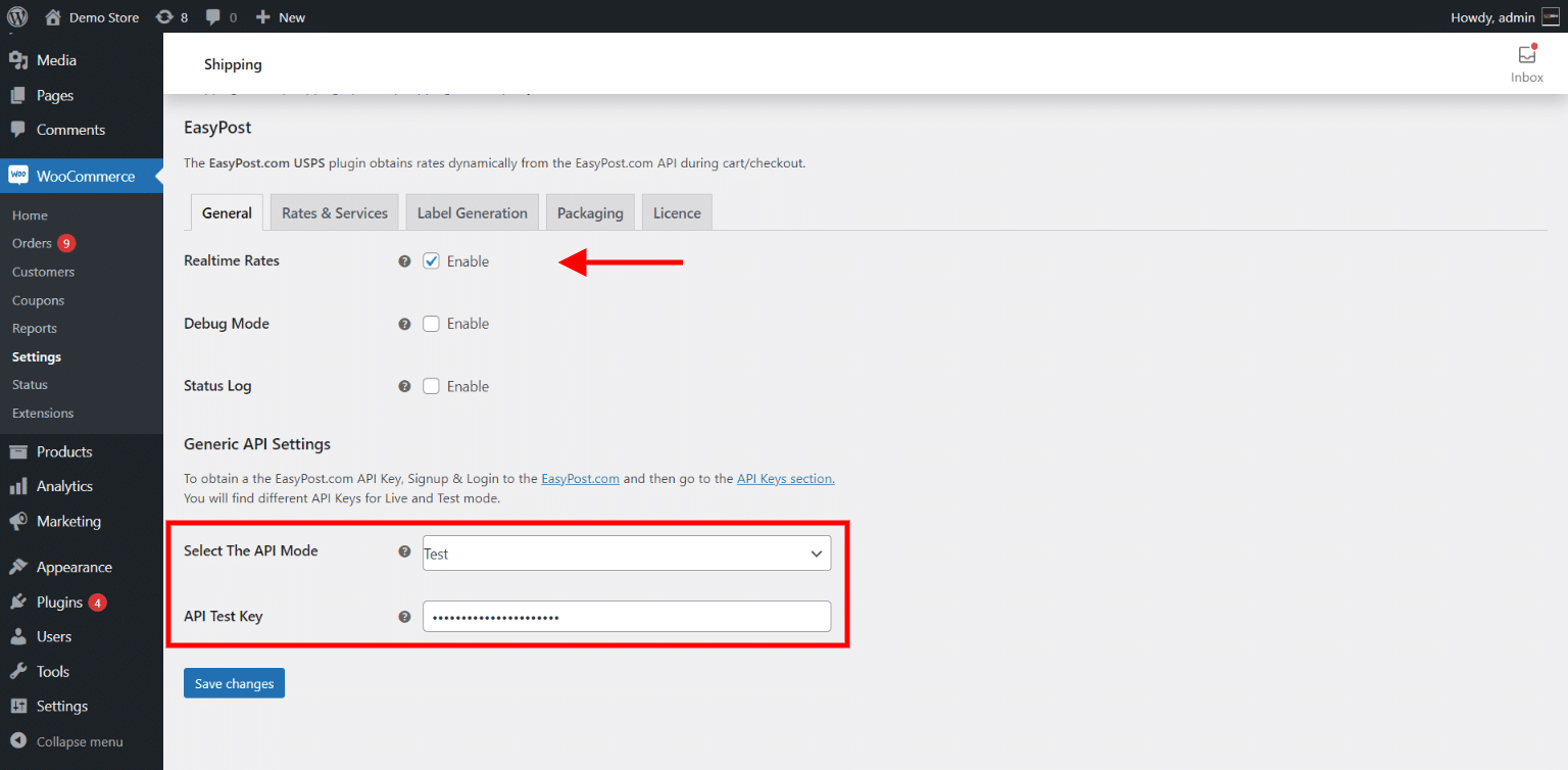 UPSDAP general settings