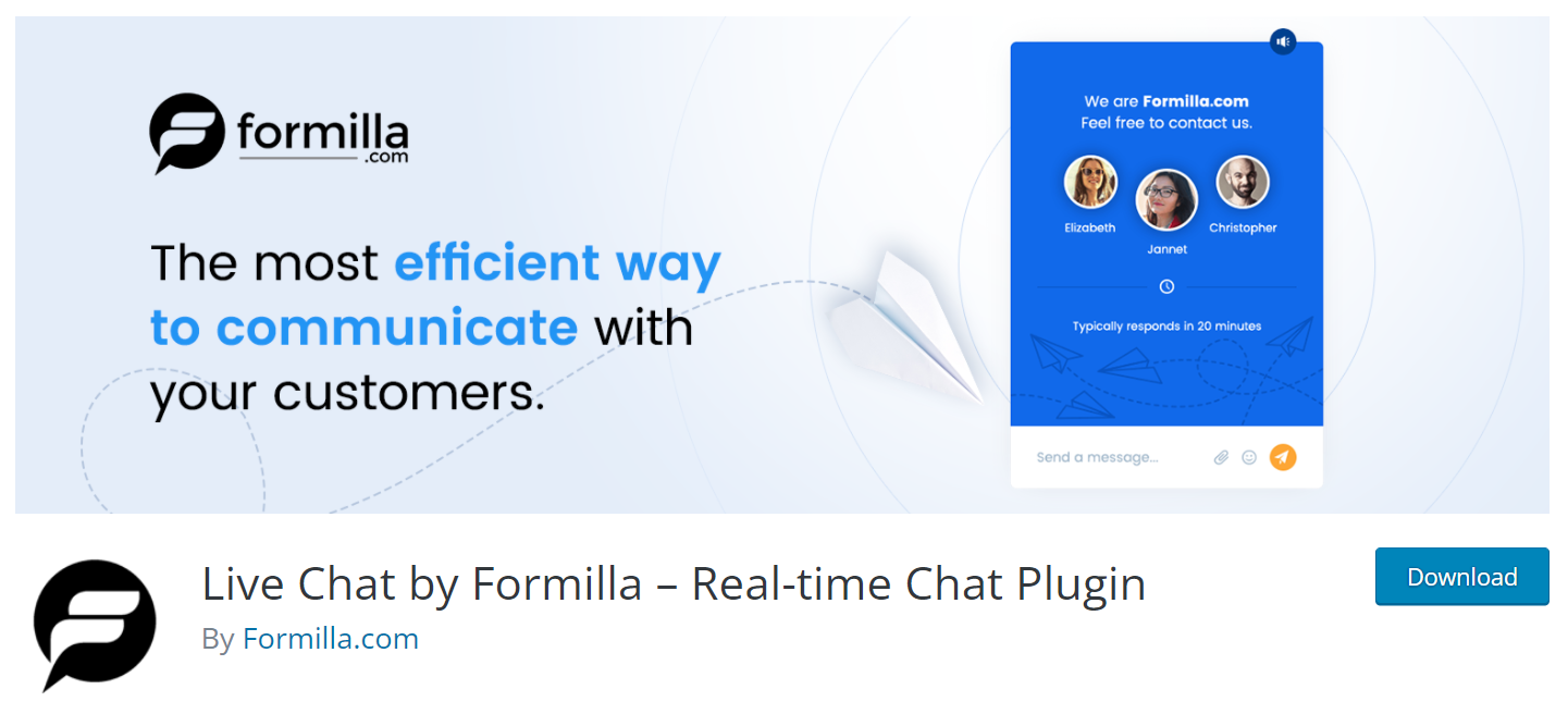 Live Chat by Formilla | Live Chat Plugins Compared