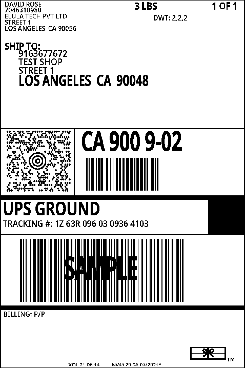 Print UPS Shipping Label