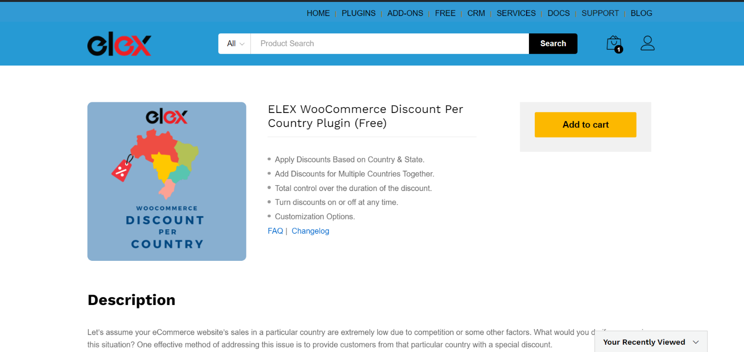 ELEX WooCommerce Discount Per Country plugin.