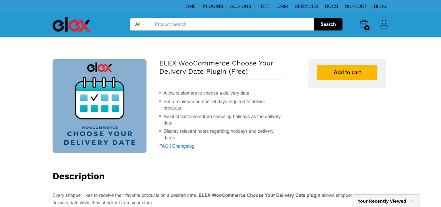 ELEX WooCommerce Choose Your Delivery Date plugin