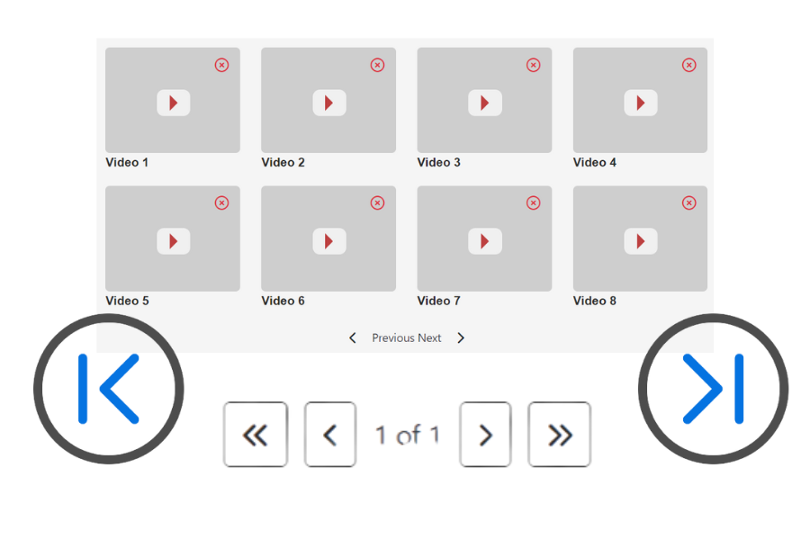 Choose your pagination style | Youtube video gallery