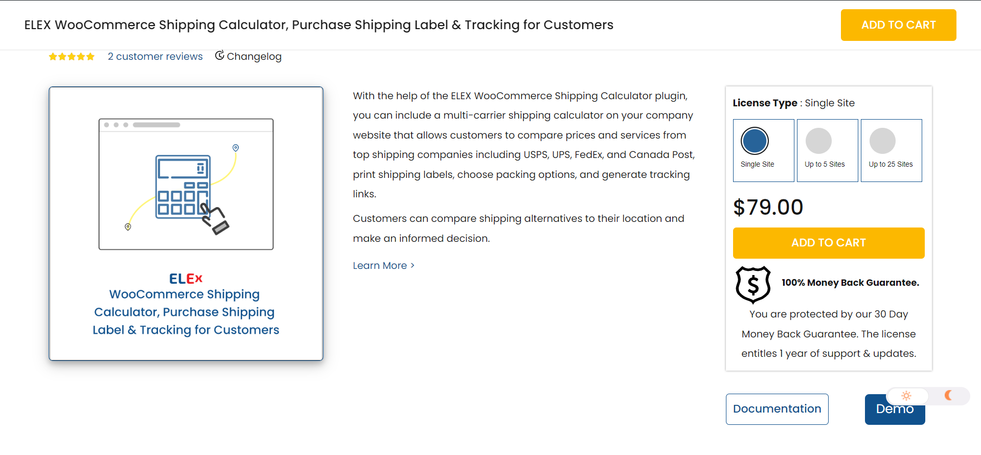 ELEX WooCommerce Shipping Calculator, Purchase Shipping Label & Tracking for Customers