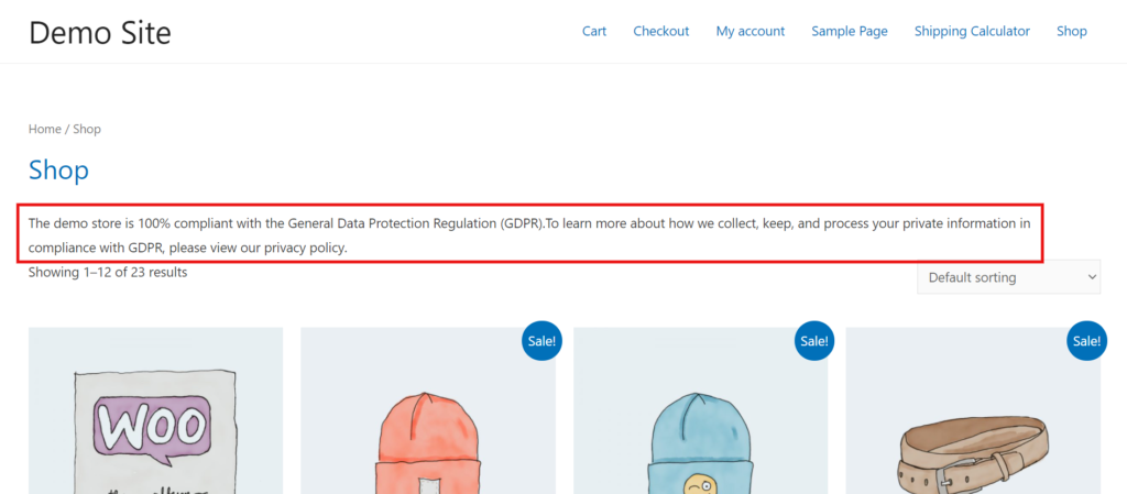 GDPR message | Abandoned Cart Recovery with Dynamic Coupons
