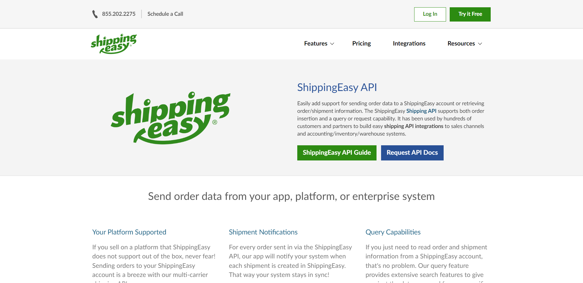 ShippingEasy API homepage