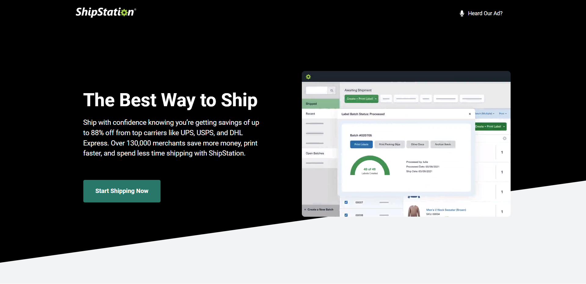 ShipStation API homepage