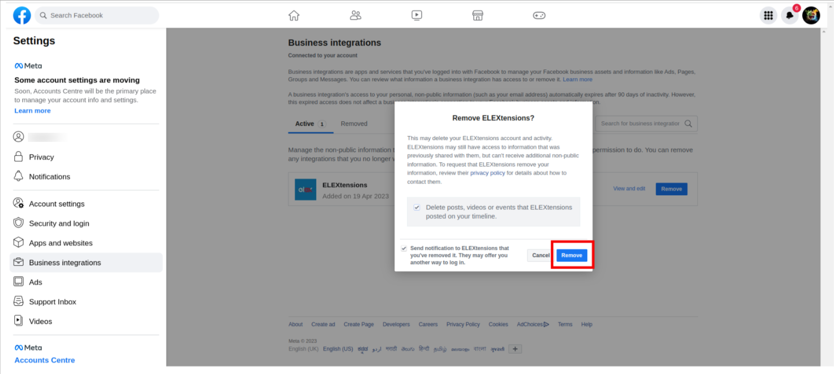 Disconnect and Reconnect your Facebook Account | Permission Denied 