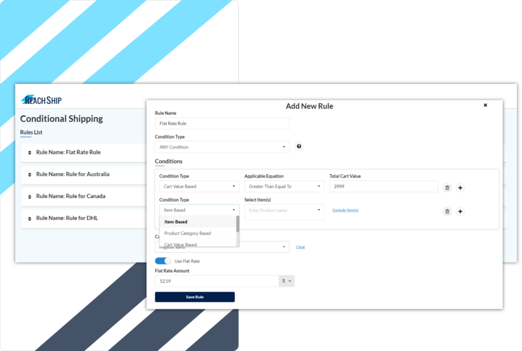 Conditional Shipping And Table Rate Shipping