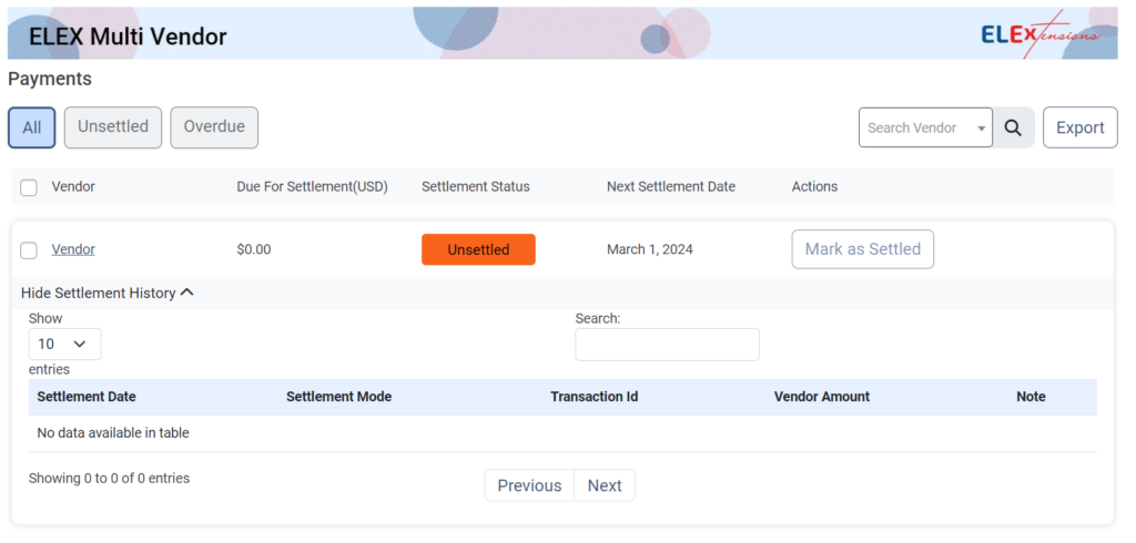 Transparent Vendor Payments | ELEX Multi-Vendor Plugin for WooCommerce