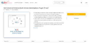 ELEX WooCommerce Multi Vendor Plugin page