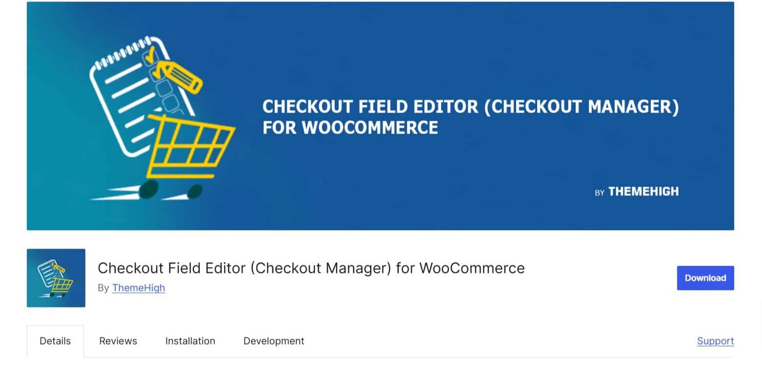 checkout field editor