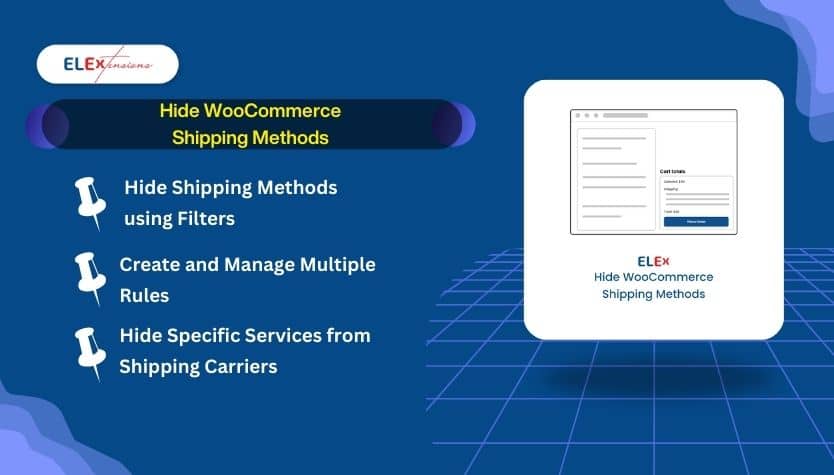 ELEX Hide WooCommerce Shipping Methods plugin