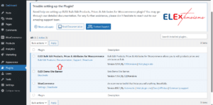 WordPress dashboard