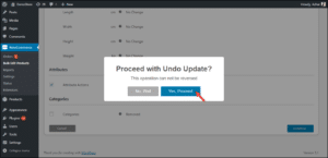 WooCommerce undo option
