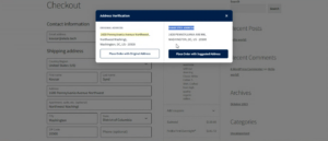 Address data validation