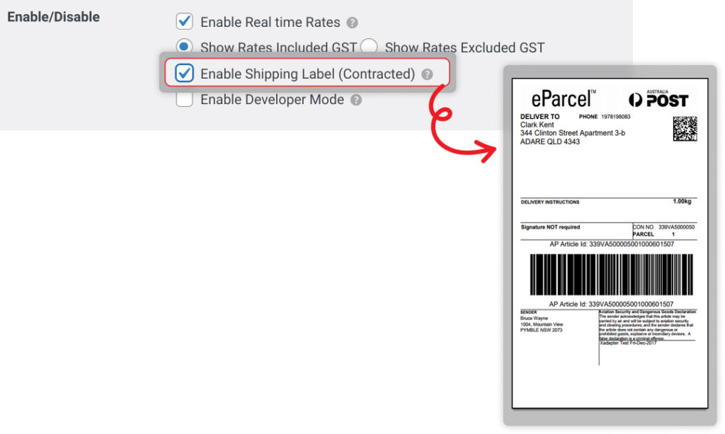 Australia Post Labels